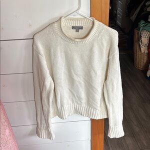 J Crew Cream Crew Neck Sweater Timeless Design